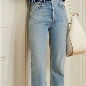 '90s Pinch Waist high-rise straight-leg organic jeans